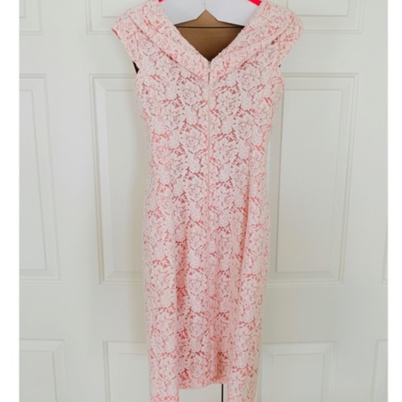 Antonio Melani Cream lace and Peach dress size 4 - Picture 2 of 15